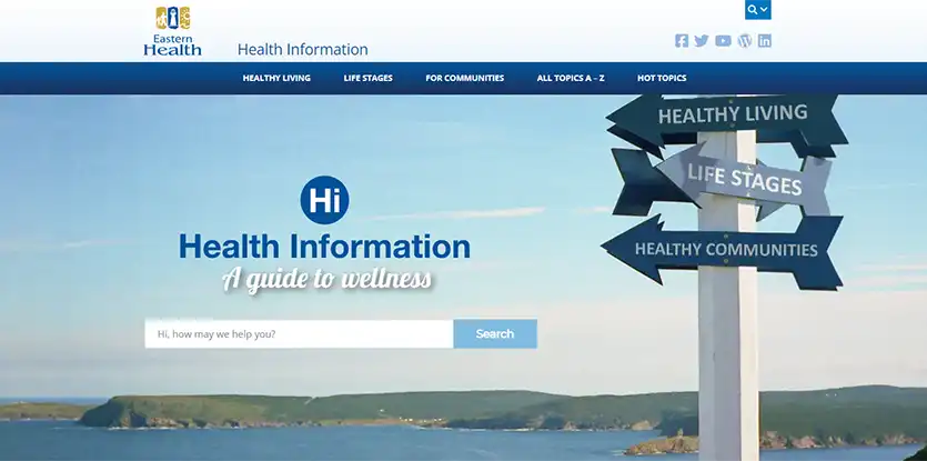 NL HEALTH SERVICES’ HEALTH INFORMATION (“HI”) WEBSITE Image